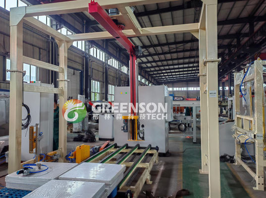 İyi bir fiyat. Automatic 60x60cm PVC Coated Gypsum Ceiling Tile Making Machine with 1300mm Effective Laminating and 2-6 Million Sq.m/year Capacity çevrimiçi