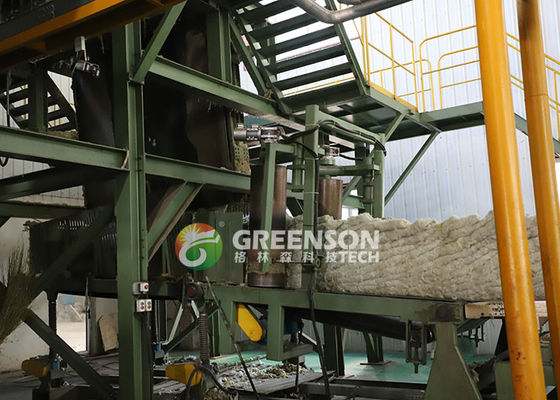 Yüksek verimli mineral yün karton üretim hattı, 100-150kw güç tüketimi ve PLC kontrol sistemi