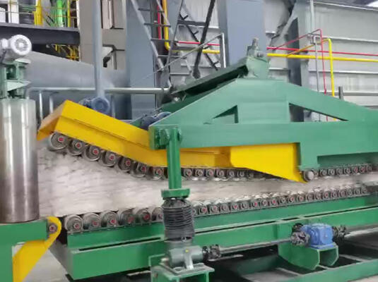 İyi bir fiyat. Otomatik Kaya Yünü Üretim Hattı 4-8 T/h Kapasiteli PLC Kontrolü 30-200mm Kalınlığında İzolasyon Panelleri için çevrimiçi