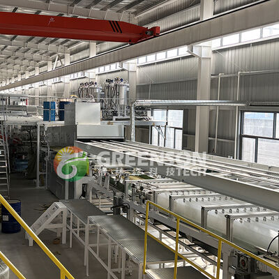 Yüksek verimlilikli Tam Otomatik Taş Yün Sandviç Panel Yapma Makinesi Çatı ve Duvar Uygulamalarında Kolay Çalışma için