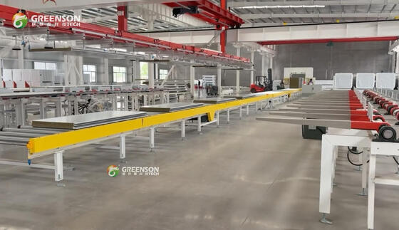Yalıtım Panelleri için Tam Otomatik Yüksek Kapasiteli 3-15m / dak PU / PIR / EPS Sandviç Panel Üretim Hattı